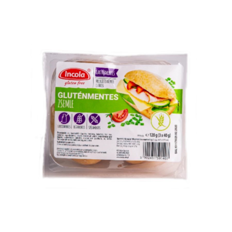 .Incola gluténm.regg.zsemle (3x40g)