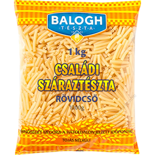 .Családi tészta 1kg Rövidcső