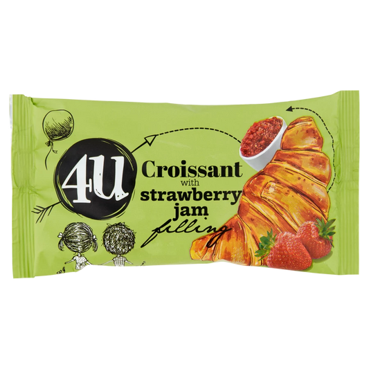 .4U croissant 50g Eper krémmel tt.